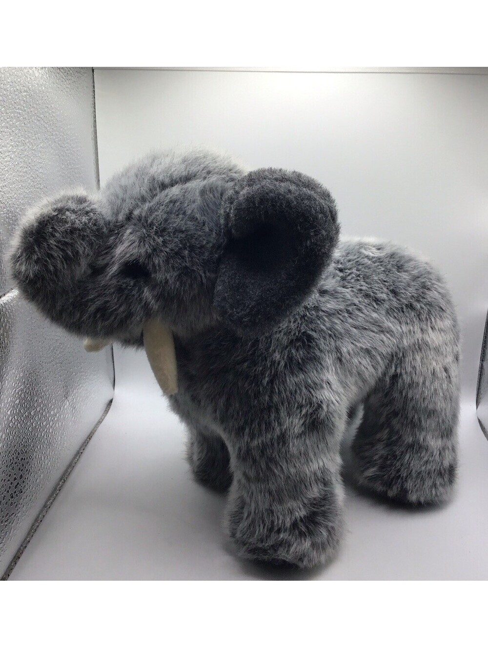 Gund Elephant Plush 1993 Vintage Gray Stuffed Animal 10” x 9” Collectible Toy